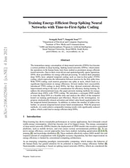 Training Energy-Efficient Deep Spiking Neural Networks with
  Time-to-First-Spike Coding