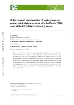 Collection and harmonization of system logs and prototypal Analytics
  services with the Elastic (ELK) suite at the INFN-CNAF computing centre