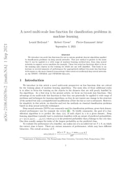 A novel multi-scale loss function for classification problems in machine
  learning