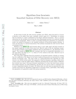 Algorithms from Invariants: Smoothed Analysis of Orbit Recovery over
  $SO(3)$
