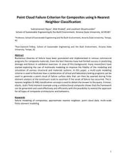 Point Cloud Failure Criterion for Composites using k-Nearest Neighbor
  Classification