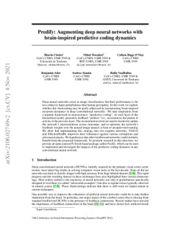 Predify: Augmenting deep neural networks with brain-inspired predictive
  coding dynamics