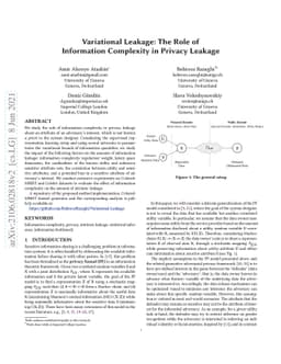 Variational Leakage: The Role of Information Complexity in Privacy
  Leakage