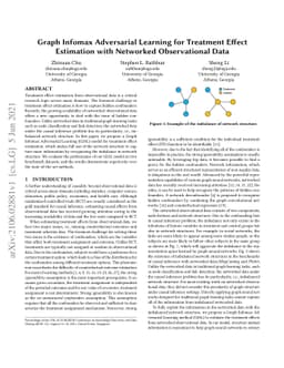 Graph Infomax Adversarial Learning for Treatment Effect Estimation with
  Networked Observational Data