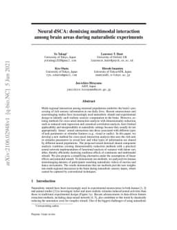 Neural dSCA: demixing multimodal interaction among brain areas during
  naturalistic experiments