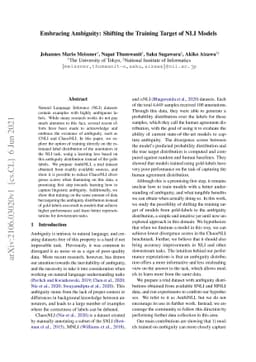 Embracing Ambiguity: Shifting the Training Target of NLI Models