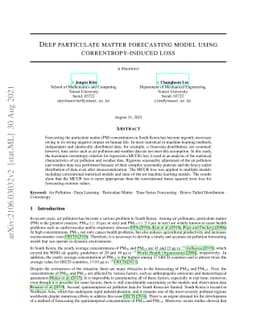 Deep Particulate Matter Forecasting Model Using Correntropy-Induced Loss