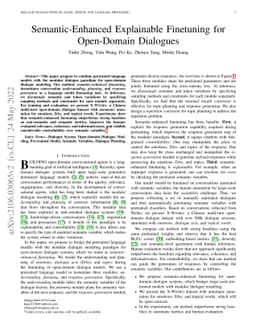 Semantic-Enhanced Explainable Finetuning for Open-Domain Dialogues