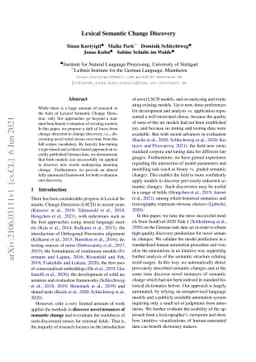 Lexical Semantic Change Discovery