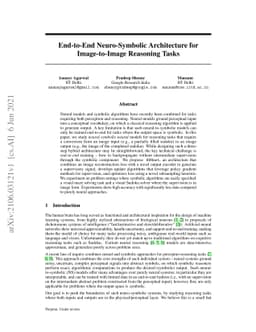 End-to-End Neuro-Symbolic Architecture for Image-to-Image Reasoning
  Tasks