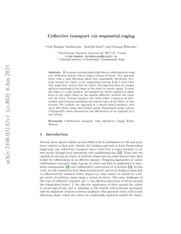 Collective transport via sequential caging