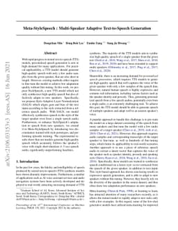 Meta-StyleSpeech : Multi-Speaker Adaptive Text-to-Speech Generation