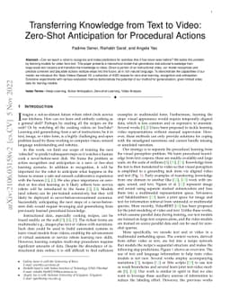 Transferring Knowledge from Text to Video: Zero-Shot Anticipation for
  Procedural Actions