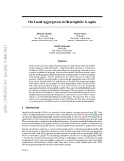 On Local Aggregation in Heterophilic Graphs