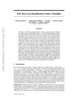 PAC Best Arm Identification Under a Deadline