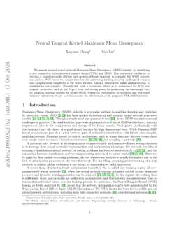 Neural Tangent Kernel Maximum Mean Discrepancy