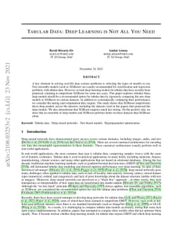 Tabular Data: Deep Learning is Not All You Need