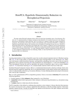 HoroPCA: Hyperbolic Dimensionality Reduction via Horospherical
  Projections