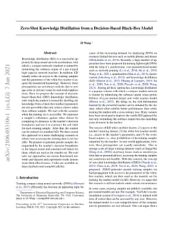 Zero-Shot Knowledge Distillation from a Decision-Based Black-Box Model