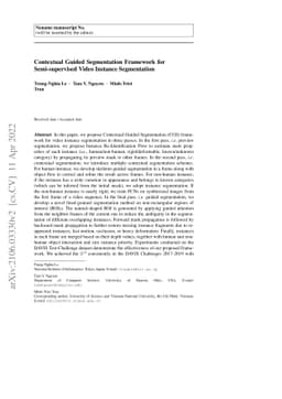 Contextual Guided Segmentation Framework for Semi-supervised Video
  Instance Segmentation