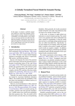 A Globally Normalized Neural Model for Semantic Parsing