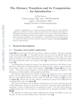 The Distance Transform and its Computation