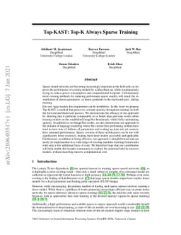 Top-KAST: Top-K Always Sparse Training