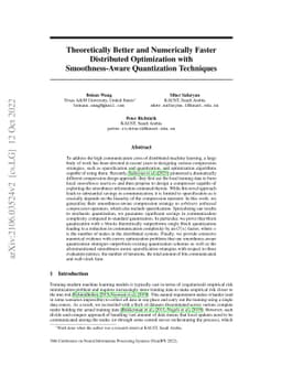 Theoretically Better and Numerically Faster Distributed Optimization
  with Smoothness-Aware Quantization Techniques