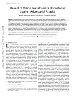 Reveal of Vision Transformers Robustness against Adversarial Attacks