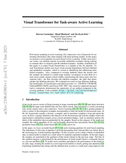 Visual Transformer for Task-aware Active Learning