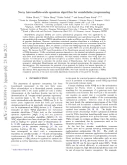 Noisy intermediate-scale quantum algorithm for semidefinite programming