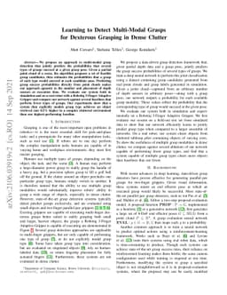 Learning to Detect Multi-Modal Grasps for Dexterous Grasping in Dense
  Clutter