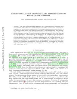 Batch Normalization Orthogonalizes Representations in Deep Random
  Networks