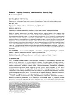Towards Learning Geometric Transformations through Play: An AR-powered
  approach