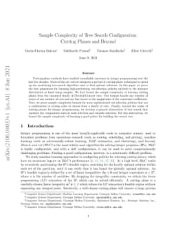 Sample Complexity of Tree Search Configuration: Cutting Planes and
  Beyond
