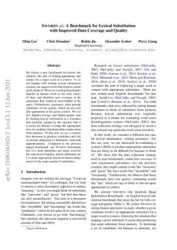 Swords: A Benchmark for Lexical Substitution with Improved Data Coverage
  and Quality