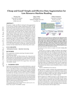 Cheap and Good? Simple and Effective Data Augmentation for Low Resource
  Machine Reading
