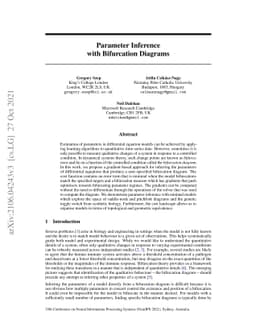 Parameter Inference with Bifurcation Diagrams