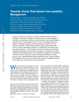 Towards Social Role-Based Interruptibility Management