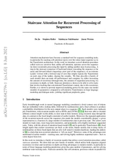Staircase Attention for Recurrent Processing of Sequences