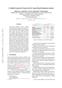 A Unified Generative Framework for Aspect-Based Sentiment Analysis