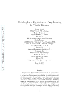 Muddling Label Regularization: Deep Learning for Tabular Datasets