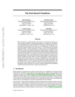 The Fast Kernel Transform