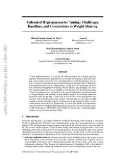 Federated Hyperparameter Tuning: Challenges, Baselines, and Connections
  to Weight-Sharing