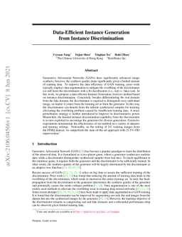 Data-Efficient Instance Generation from Instance Discrimination