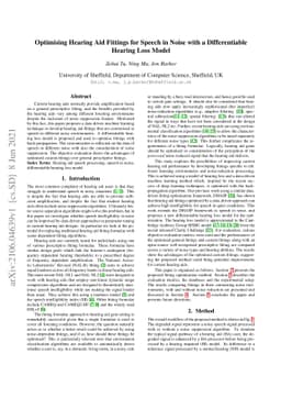 Optimising Hearing Aid Fittings for Speech in Noise with a
  Differentiable Hearing Loss Model