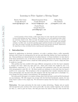 Learning to Price Against a Moving Target