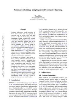 Sentence Embeddings using Supervised Contrastive Learning