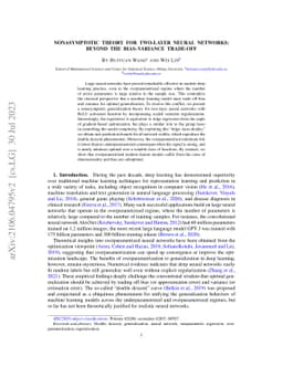 Nonasymptotic theory for two-layer neural networks: Beyond the
  bias-variance trade-off