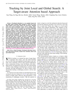 Tracking by Joint Local and Global Search: A Target-aware Attention
  based Approach
